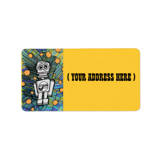 Clanky the Robot Address Labels Adressaufkleber
