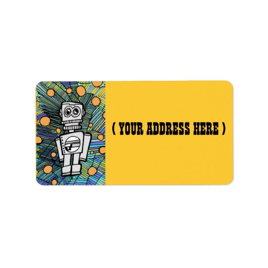 Clanky the Robot Address Labels Adressaufkleber (Vorne)