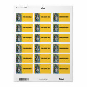 Clanky the Robot Address Labels Adressaufkleber (Vorne)