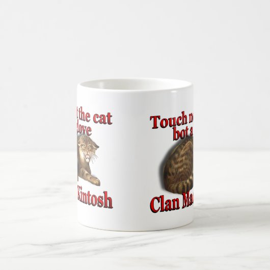Clanmackintosh-Touch nicht der KatzeBot ein Kaffeetasse (Mittel)