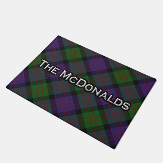 ClanMcDonald MacDonald Tartan-Fußmatte Fußmatte (Schrägansicht)