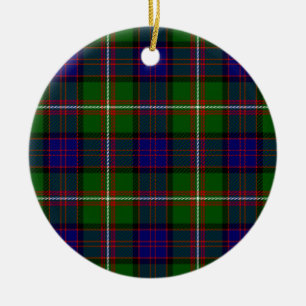 Clanranald-Tartan blau grün kariert Keramikornament