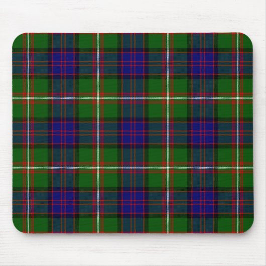 Clanranald tartan blau grün kariert mousepad (Vorne)