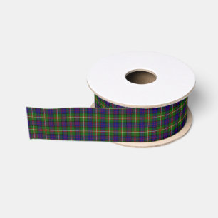 Clanranald tartan blau grün kariert ripsband