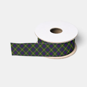 Clanranald tartan blau grün kariert ripsband