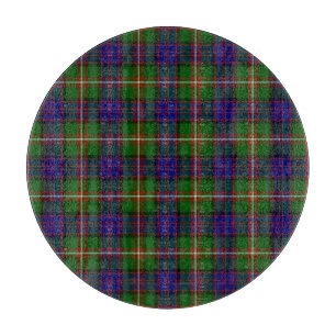 Clanranald-Tartan blau grün kariert Schneidebrett