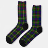 Clanranald tartan blau grün kariert socken (Linkes Detail)