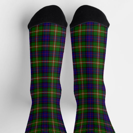Clanranald tartan blau grün kariert socken (Oben)