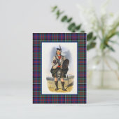 Clanranald Vintag Illustration Tartan Frame Postkarte (Stehend Vorderseite)