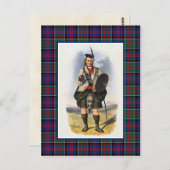Clanranald Vintag Illustration Tartan Frame Postkarte (Vorne/Hinten)