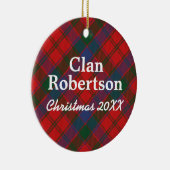 ClanRobertson Donnachaidh ScottishTartan Keramik Ornament (Rechts)