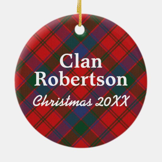 ClanRobertson Donnachaidh ScottishTartan Keramik Ornament (Hinten)