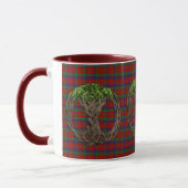 ClanRobertsonTartan und keltischer Baum des Lebens Tasse (Links)