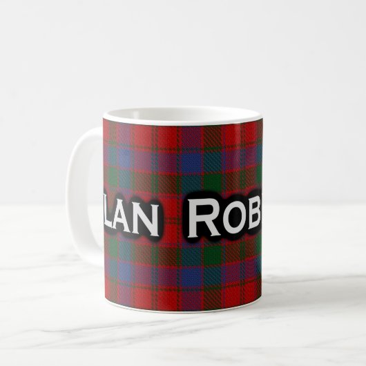 ClanRobertsonTartanScottish Kaffeetasse (Vorderseite Links)