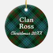 ClanRossScottishTartan Keramikornament (Hinten)
