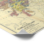 Clans of Scotland Historical Map Clan Locations Poster (Ecke)