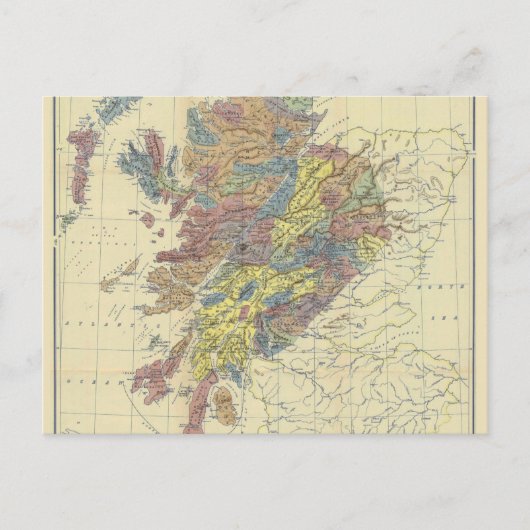 Clans of Scotland Historical Map Clan Locations Postkarte (Vorderseite)