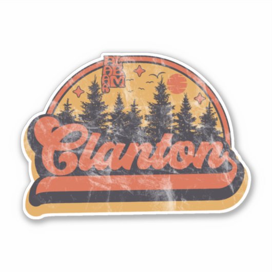 Clanton, Alabama Aufkleber (Vorderseite)