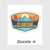 Clanton, Alabama Aufkleber (Blatt)
