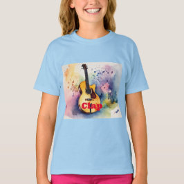 "Clap 'n' Strum: Light Blue Kids' Musical T-Shirt" T-Shirt