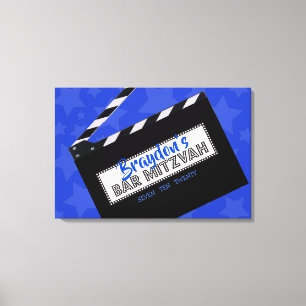 CLAPBOARD Bar Mitzvah Sign in Memory Board Leinwanddruck