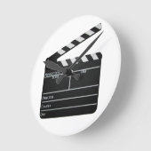 Clapboard Filmmaker Movie Clock Runde Wanduhr (Winkel)