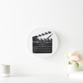 Clapboard Filmmaker Movie Clock Runde Wanduhr (Zuhause)