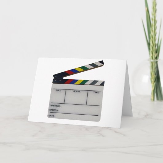 Clapboard-Filmregisseurstafel Karte (Vorderseite)