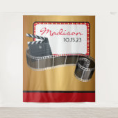CLAPBOARD FILMSTRIP-FILMFILM-Foto-Op-BACKDROP Wandteppich (Vorderseite)