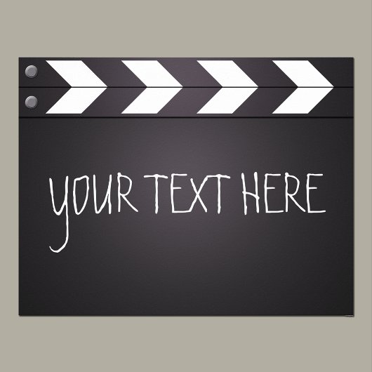 Clapboard für den benutzerdefinierten Filmregisseu Poster