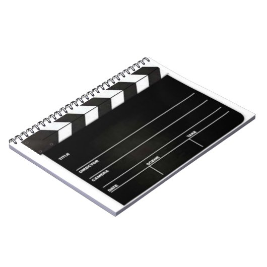 Clapboard Slate Direktors gewundenes Notizbuch Notizblock (Linke Seite)