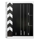 Clapboard Slate Direktors gewundenes Notizbuch Notizblock (Vorderseite)