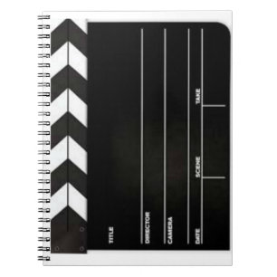 Clapboard Slate Direktors gewundenes Notizbuch Notizblock