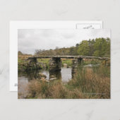 Clapper Bridge im Dartmoor-Nationalpark Postkarte (Vorne/Hinten)