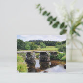Clapper Bridge Two Bridges Dartmoor Postkarte (Stehend Vorderseite)
