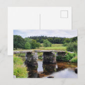 Clapper Bridge Two Bridges Dartmoor Postkarte (Vorne/Hinten)