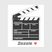 Clapperboard Film Kino Hollywood Filmmaker Aufkleber (Blatt)