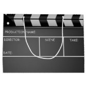 Clapperboard große Geschenk-Tasche Geschenktüte (Rückseite)