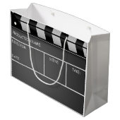 Clapperboard große Geschenk-Tasche Geschenktüte (Rückseite Schrägansicht)