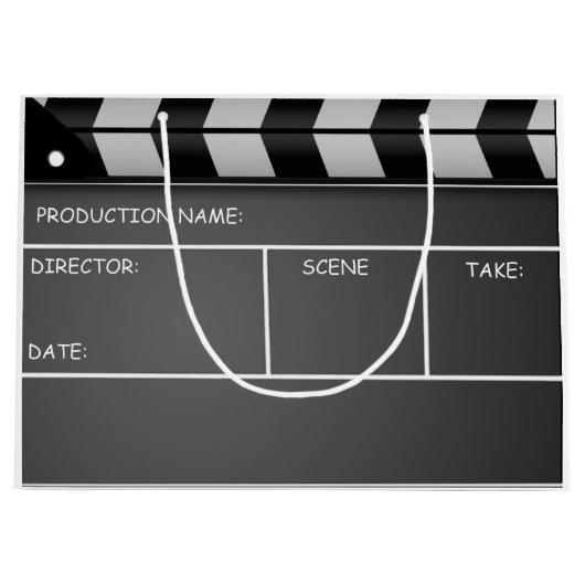 Clapperboard große Geschenk-Tasche Große Geschenktüte (Vorderseite)