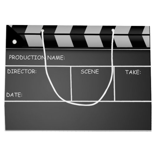 Clapperboard große Geschenk-Tasche Große Geschenktüte (Rückseite)