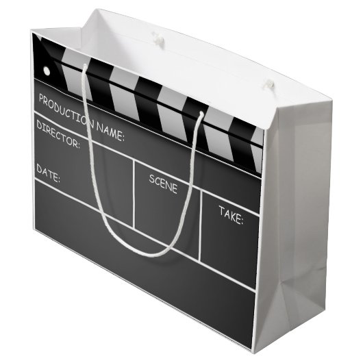Clapperboard große Geschenk-Tasche Große Geschenktüte (Rückseite Schrägansicht)