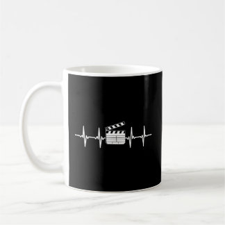 Clapperboard Heartbeat Ekg Filmmaker Film Kaffeetasse