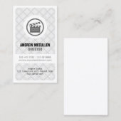 Clapperboard Icon Film Director Visuell Arts Visitenkarte (Vorne/Hinten)