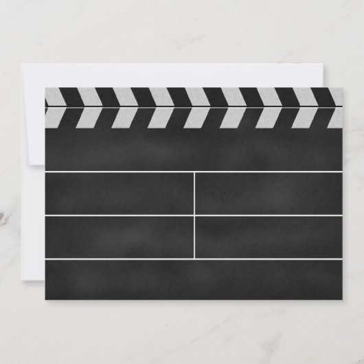 Clapperboard-Kino Einladung (Rückseite)