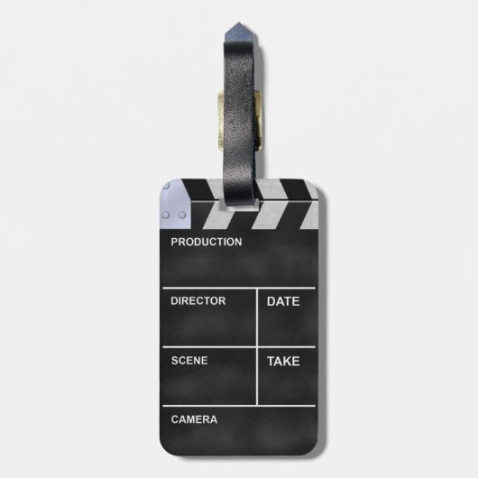 clapperboard Kino Gepäckanhänger (Rückseite vertikal)