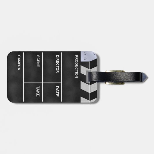 clapperboard Kino Gepäckanhänger (Rückseite horizontal)
