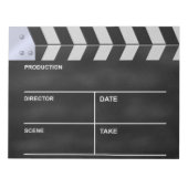 Clapperboard Kino Notizblock (Vorderseite)