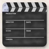 Clapperboard Kino Untersetzer (Vorderseite)
