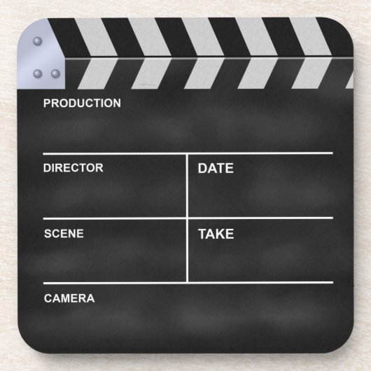 Clapperboard Kino Untersetzer (Vorderseite)